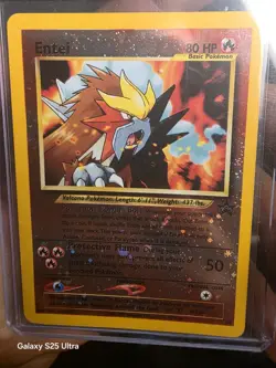 Pokemon TCG Entei #34 Reverse Holo Promo Card 2001 Black Star - Image 1