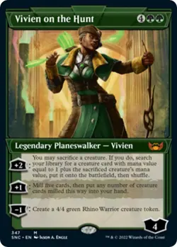 Vivien on the Hunt (Showcase) 347 Mythic Streets of New Capenna Near Mint - Image 1