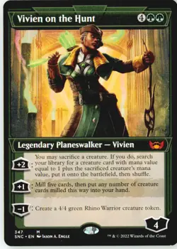 Vivien on the Hunt (Showcase) 347 Mythic Streets of New Capenna Near Mint - Image 2