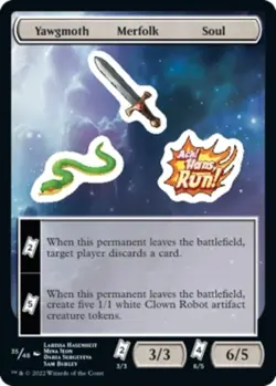 4x STICKER (35/48): Yawgmoth Merfolk Soul MTG Unfinity NM Magic Regular - Image 1