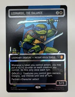 Leonardo, The Balance (M0083)(Borderless) (Surge Foil) Commander: TMNT - Image 4