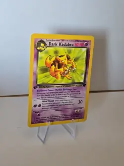 1999 Vintage 1st Edition Team Rocket Dark Kadabra 39/82 Pokemon Card - Image 4