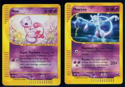 Pokemon EXPEDITION - #19/165 Mew #20/165 Mewtwo - Reverse Holo - ENG - HP/MP - Image 1
