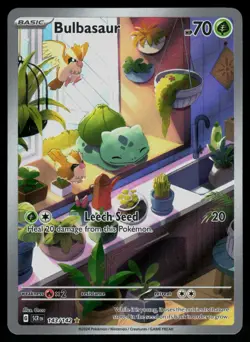 Bulbasaur 143/142 Stellar Crown Illustration Rare Pokemon - Image 1
