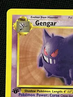 Pokemon Gengar 20/62 (1st Edition) *Near Mint* Fossil Regular - Image 3