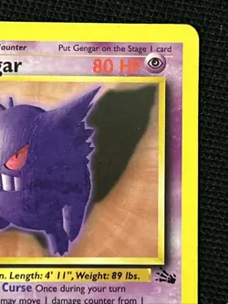 Pokemon Gengar 20/62 (1st Edition) *Near Mint* Fossil Regular - Image 4