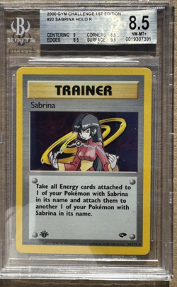 2000 Pokemon Gym Challenge 1st Edition Sabrina #20 Holo BGS 8.5 - Image 1