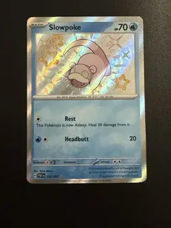 Slowpoke 116/091 SV: Paldean Fates Rare Holo 70 HP Psychic Basic Pokemon TCG - Image 1