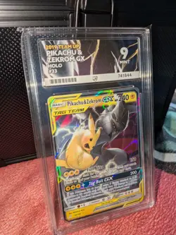 Pokemon TCG Pikachu & Zekrom GX Sun Moon Team Up 33/181 Holo Ultra Rare ACE 9 - Image 1