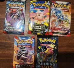 POKEMON PACK SEALED LOT OF 5 PACKS Ect - Image 1
