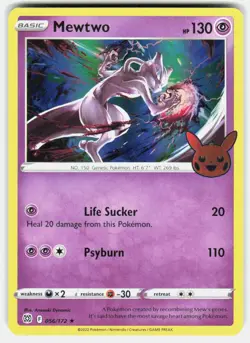 MEWTWO 056/172 HOLO PROMO TRICK OR TRADE BOOSTER POKEMON NM/M - Image 1