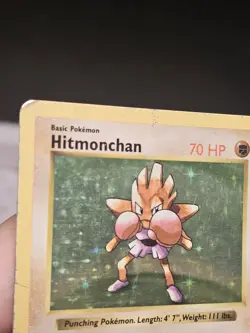 Pokemon Hitmonchan Base Set Holo Shadowless Rare Card 7/102 WOTC - Image 3