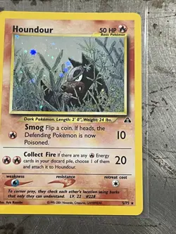 Pokemon Houndour 5/75 Neo Discovery Holo Rare Unlimited EN 2001 50 HP - Image 3