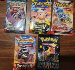 POKEMON PACK SEALED LOT OF 5 PACKS SCARLET &Violet, Perfect Order, Journey ECT . - Image 5