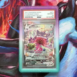 2021 POKEMON GENGAR VMAX 271/264 SWORD & SHIELD FUSION STRIKE ALT ART PSA 10 - Image 1