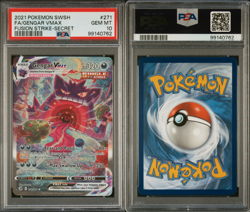 2021 POKEMON GENGAR VMAX 271/264 SWORD & SHIELD FUSION STRIKE ALT ART PSA 10 - Image 3