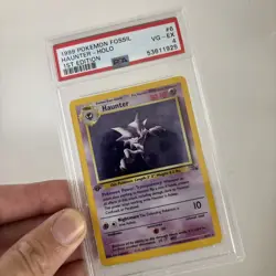 1999 POKEMON FOSSIL #6 HAUNTER - HOLO 1ST EDITION PSA 4 - Image 1