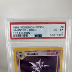 1999 POKEMON FOSSIL #6 HAUNTER - HOLO 1ST EDITION PSA 4 - Image 4