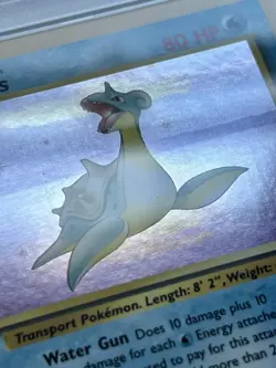 1999 POKEMON FOSSIL 1ST EDITION #10 LAPRAS-HOLO PSA 7 - Image 3