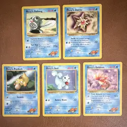 Pokemon TCG WOTC Gym Heroes Misty's Water Lot (5) Poliwag Eng - Image 1