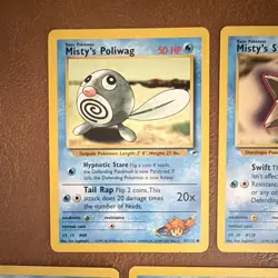 Pokemon TCG WOTC Gym Heroes Misty's Water Lot (5) Poliwag Eng - Image 2