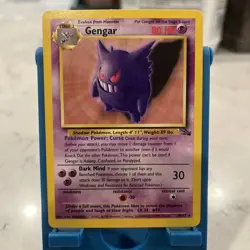 Gengar 20/62 Fossil Non-Holo Rare 80HP Shadow Pokemon 1999 Wizards NM - Image 1