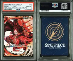 One Piece Card Monkey D Luffy OP05 Eiichiro Oda Signed Art PSA10 Rare Gem - Image 1