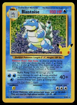 Blastoise 2/102 Celebrations: Classic Collection Classic Collection Pokemon - Image 1