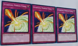 Yugioh 3x Storming Mirror Force (1x LEDD-ENB22 & 2x SDCL-EN038) Common 1st Ed NM - Image 5