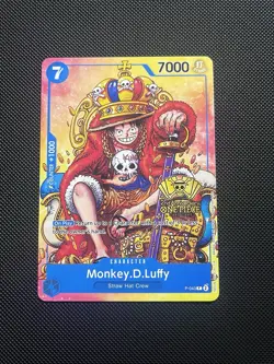 2024 One Piece Monkey.D.Luffy P-043 2nd Anniversary Stamped Convention Promo TCG - Image 2