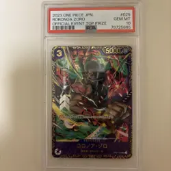 One Piece Card Roronoa Zoro Flagship 2023 Winner Promo OP01-025 PSA10 - Image 1