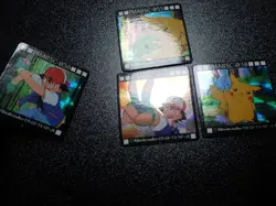 Pokemon GB Pocket Mini Card Prism Holo x4 Pikachu Ash etc #5723 EX/VG - Image 5