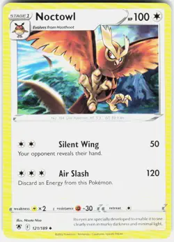 Noctowl Pokemon SWSH10: Astral Radiance 121/189 NM - Image 1