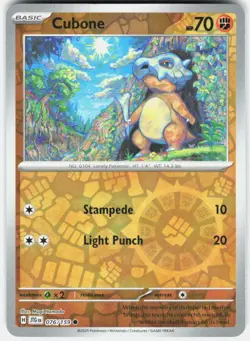 Cubone Reverse Holo Pokemon SV09: Journey Together 076/159 NM - Image 1
