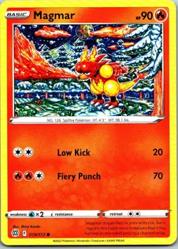 Magmar Pokemon Brilliant Stars 019/172 NM - Image 1