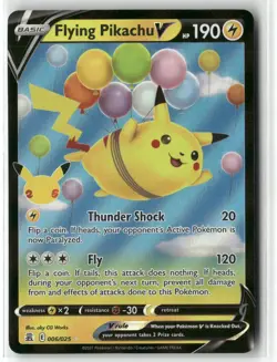 2021 Pokemon Celebrations Flying Pikachu V 006/025 Holo Rare NM - Image 1