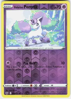 Galarian Ponyta Reverse Holo Pokemon SWSH01: Sword & Shield Base Set 081/202 NM - Image 1