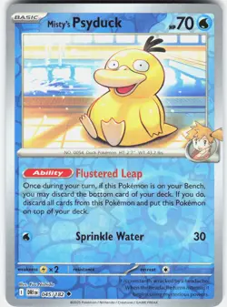 Misty's Psyduck Reverse Holo Pokemon SV10: Destined Rivals 045/182 NM - Image 1