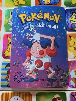 Pokemon Mr Mime Holo Prism Vintage Pocket Monsters Vending Sticker 2000 Nintendo - Image 4