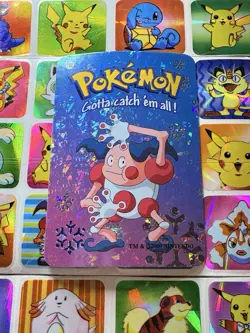Pokemon Mr Mime Holo Prism Vintage Pocket Monsters Vending Sticker 2000 Nintendo - Image 5