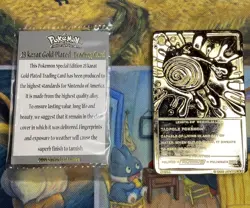 Pokemon Poliwhirl 23K Gold Plated Trading Card 1999 Burger King Limited Edition - Image 2