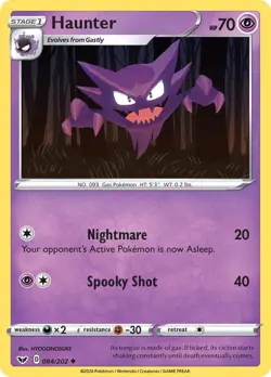 Haunter Pokemon SWSH01: Sword & Shield Base Set 084/202 NM - Image 1