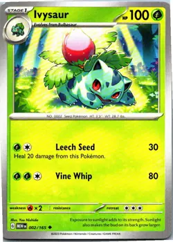 Ivysaur Pokemon SV: Scarlet & Violet 151 002/165 NM - Image 1