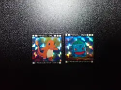 Pokemon GB Pocket Mini Card Prism Holo x2 Charmander & Bulbasaur #5722 VG - Image 1