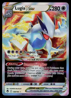Lugia VSTAR 139/195 Silver Tempest Rare VSTAR Holo Pokemon - Image 1