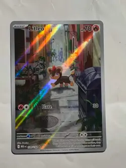 Pokemon Litleo 139/132 Me01: Mega Evolution Illustration Rare Holo 70 HP Basic - Image 1