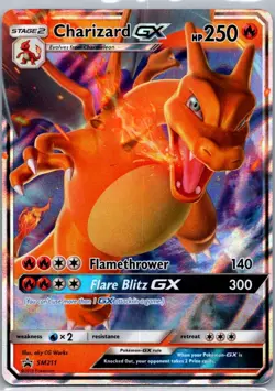 Pokemon TCG Charizard GX SM211 SM Black Star Promos Holo NM - Image 1