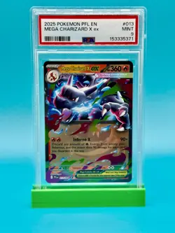 PSA 9 - 2025 Pokemon PFL Mega Charizard X ex #13 - Image 1