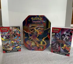 Pokemon Mega Evolution & Destined Rivals Booster Bundles with Charizard EX tin - Image 1