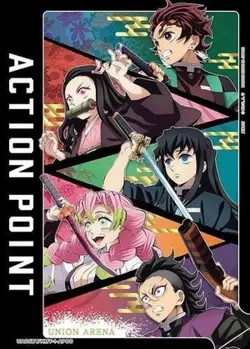 Union Arena UA05BT/KMY-1-AP06 Action point card Tanjiro Nezuko Muichiro Mitsuri - Image 1